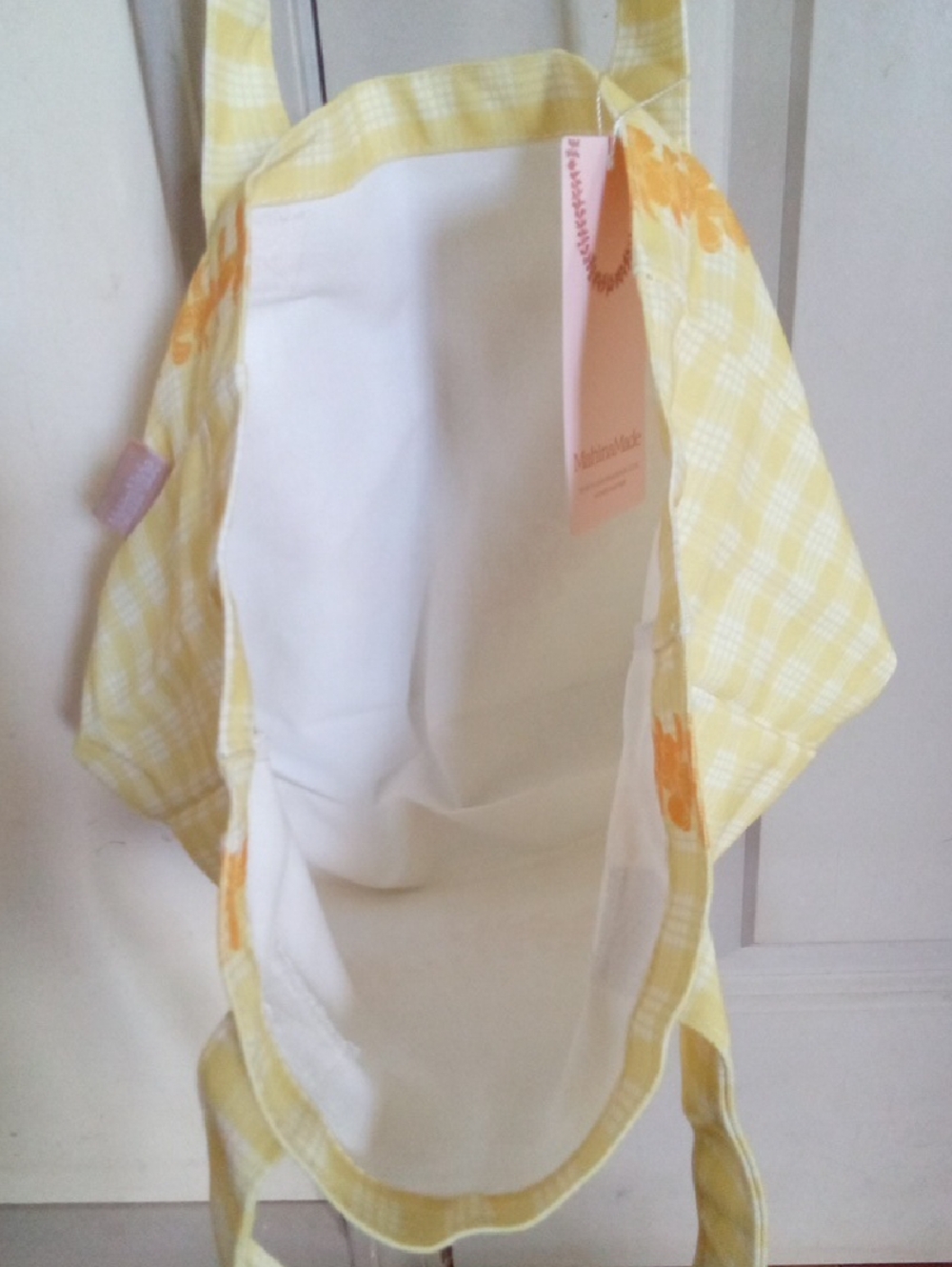 New Mahina Made Puakenikeni Lei Canvas Tote Bag Palaka Yellow MahinaMade - Picture 13 of 15